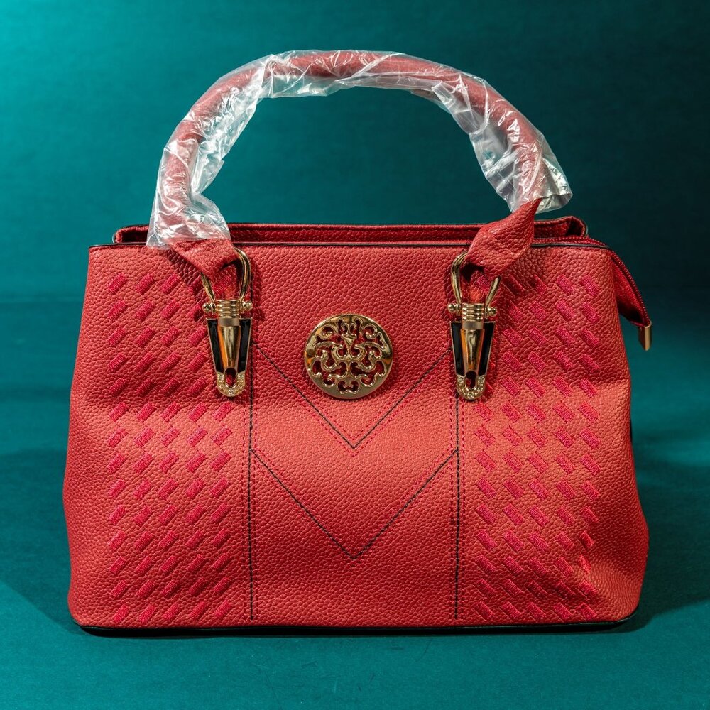Verano Hill Florence Embroidered Bag Red Vegan Leather NWOT